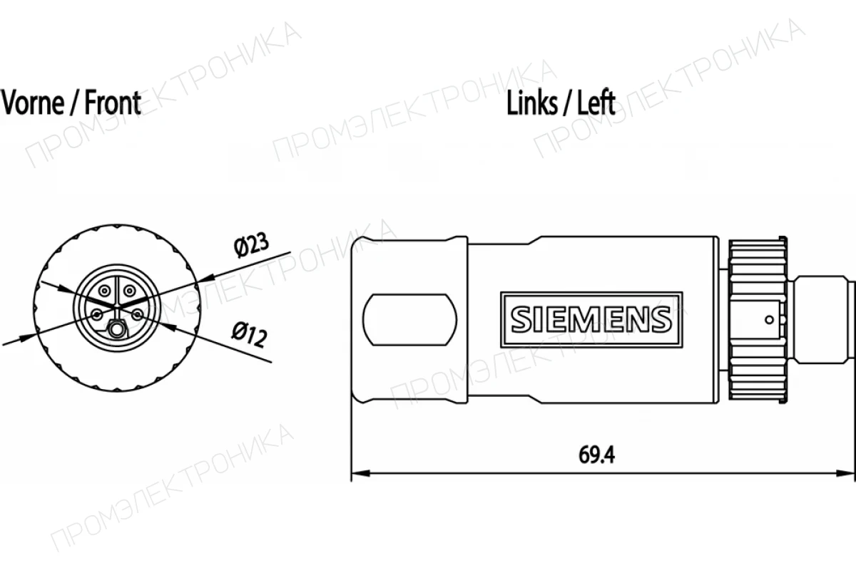 Siemens 6GK1905-0EB00 — PROFIBUS кабели M12 и 7/8
