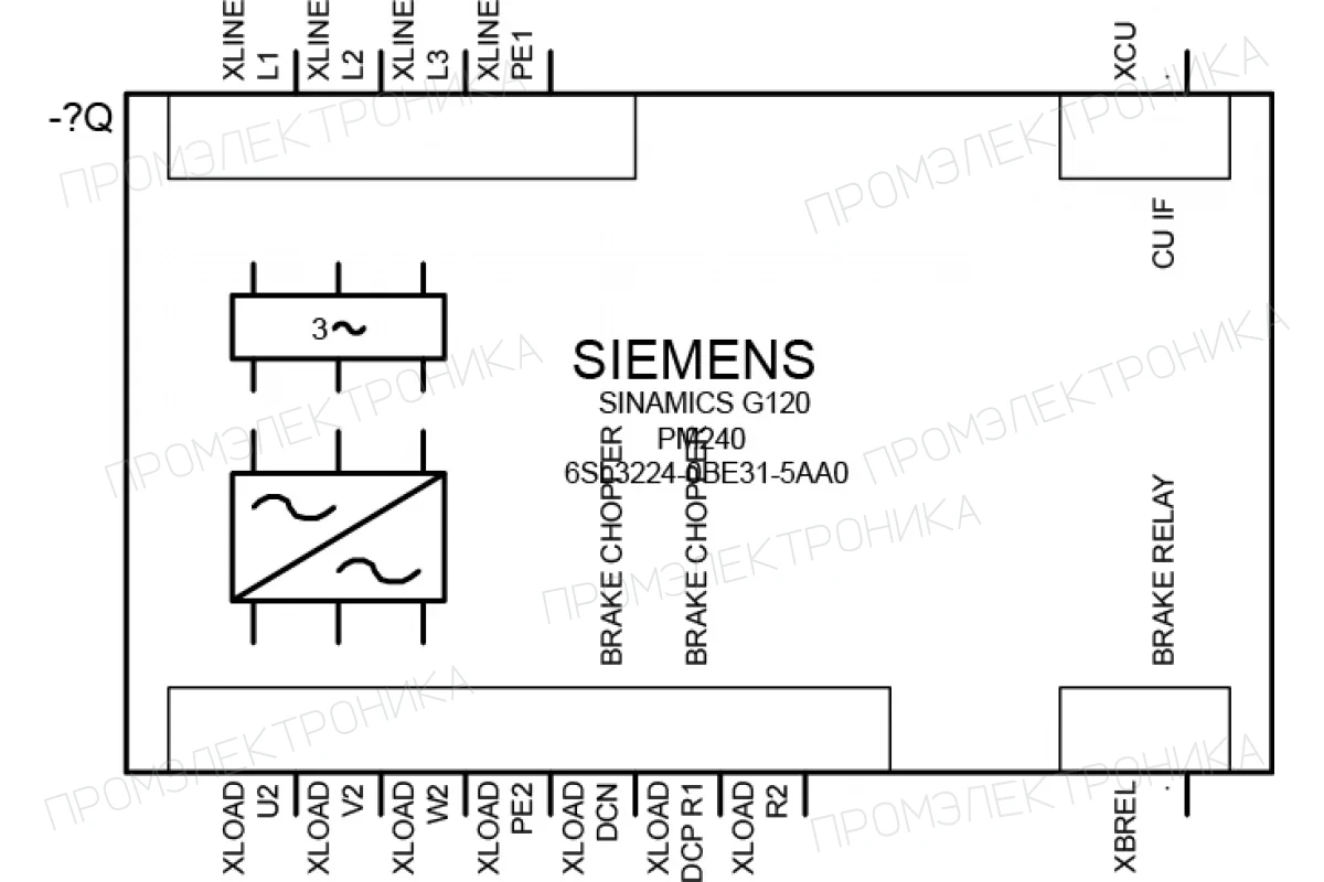 Siemens 6SL3224-0BE31-8UA0 — промышленный компонент