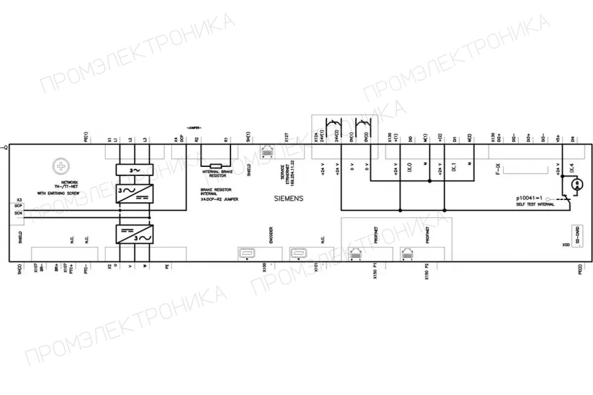 Siemens 6SL5310-1BE11-5DF0 — SINAMICS S210 Входное напряжение