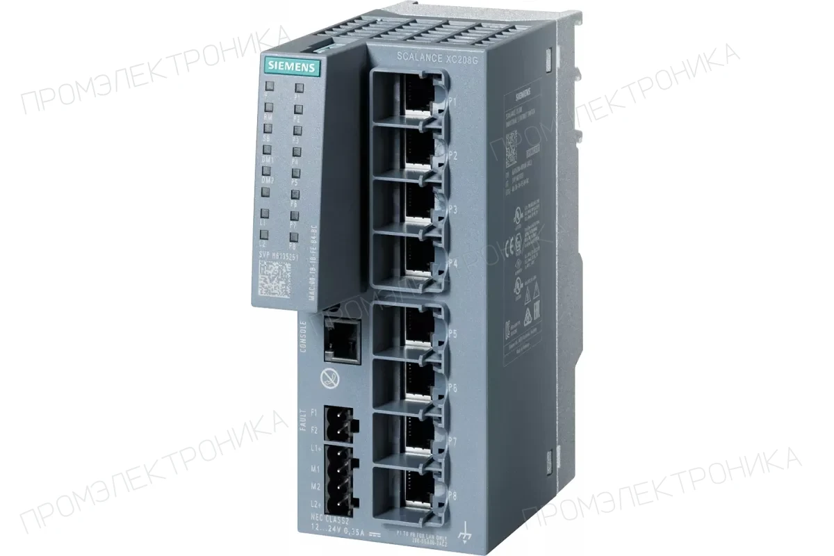 Siemens 6GK5208-0HA00-2ES6 — Scalance xp208eec промышленный управляемый ie коммутатор