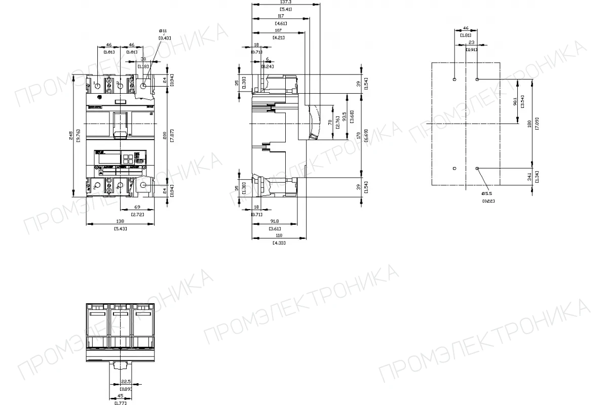 Siemens 3VA6440-5KP31-2AA0 — Автоматический выключатель