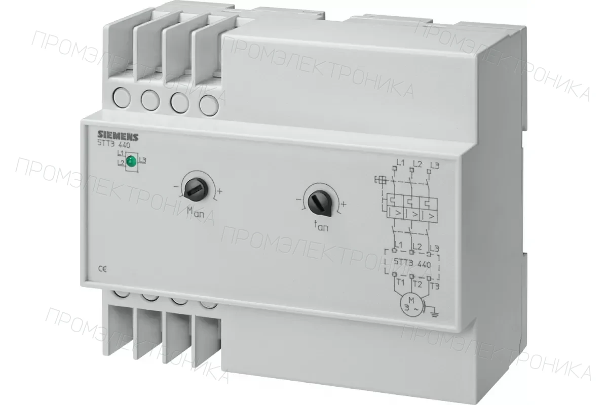 Siemens 5TT3407 — Реле напряжения >N< 5TT3 19 и 5TT3 4, установочная глубина 55 mm