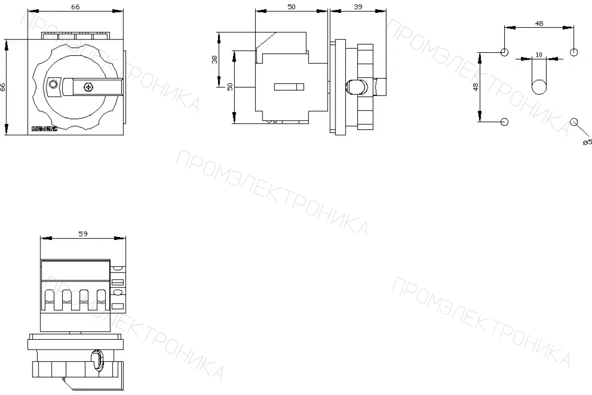 Siemens 3LD2003-2EP53 — Главный/аварийный выключатель
