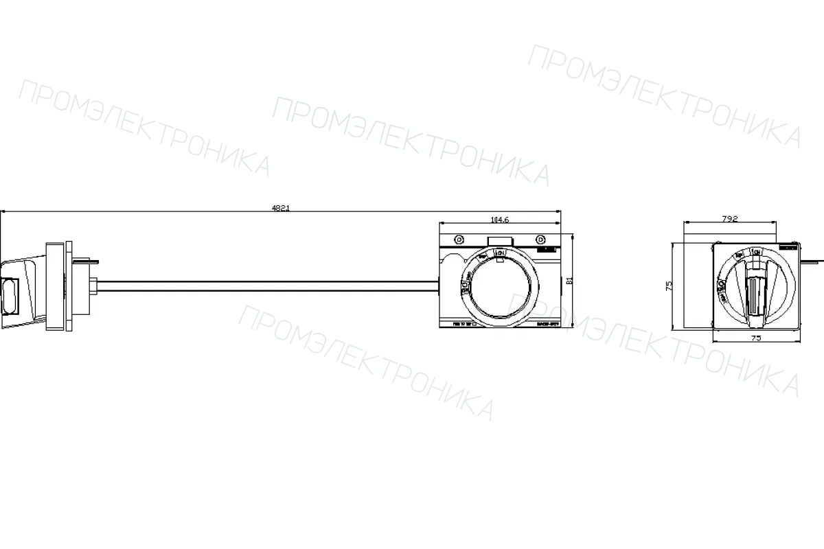 Siemens 3VA9267-0PK15 — Поворотный привод с установкой на боковую стенку авар