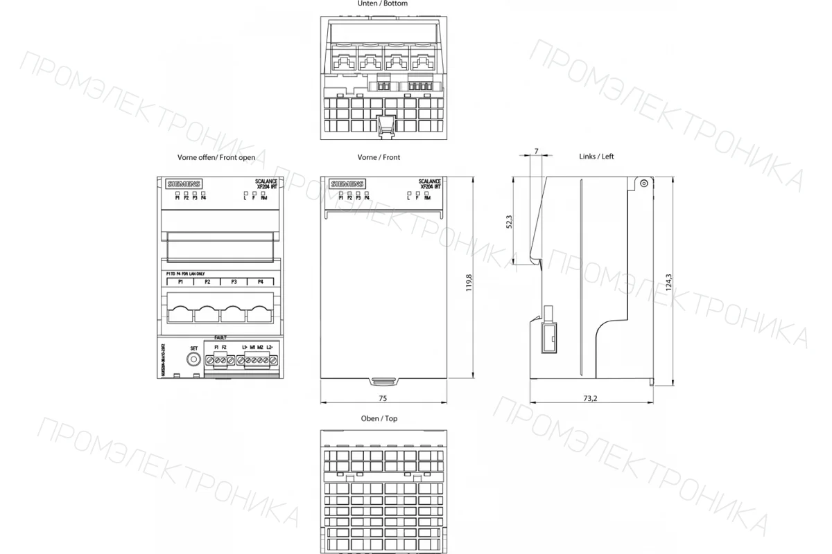 Siemens 6GK5204-2BC10-2CA2 — Управляемые коммутатор SCALANCE