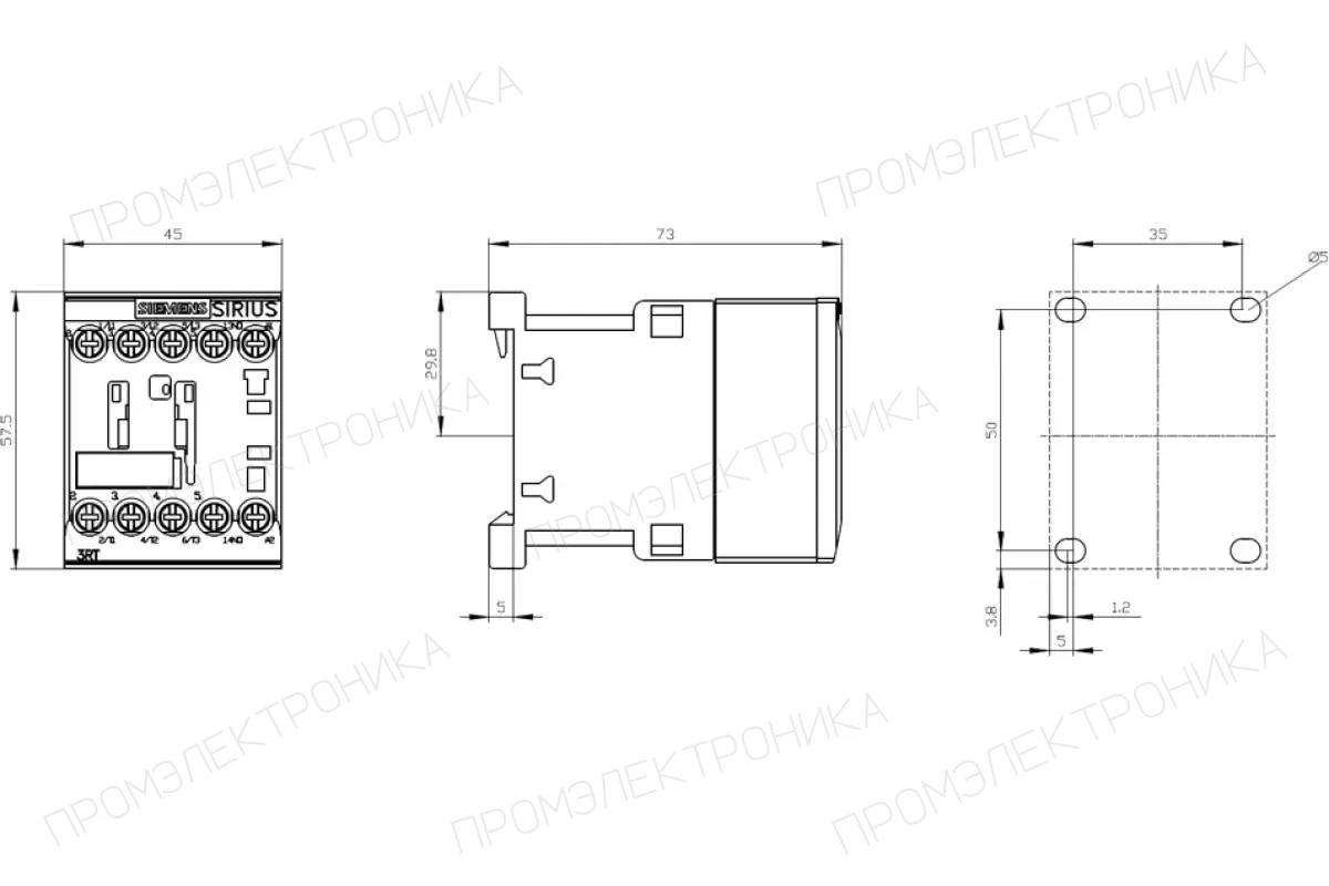 Siemens 3RT6015-1AP01 — Контактор AC
