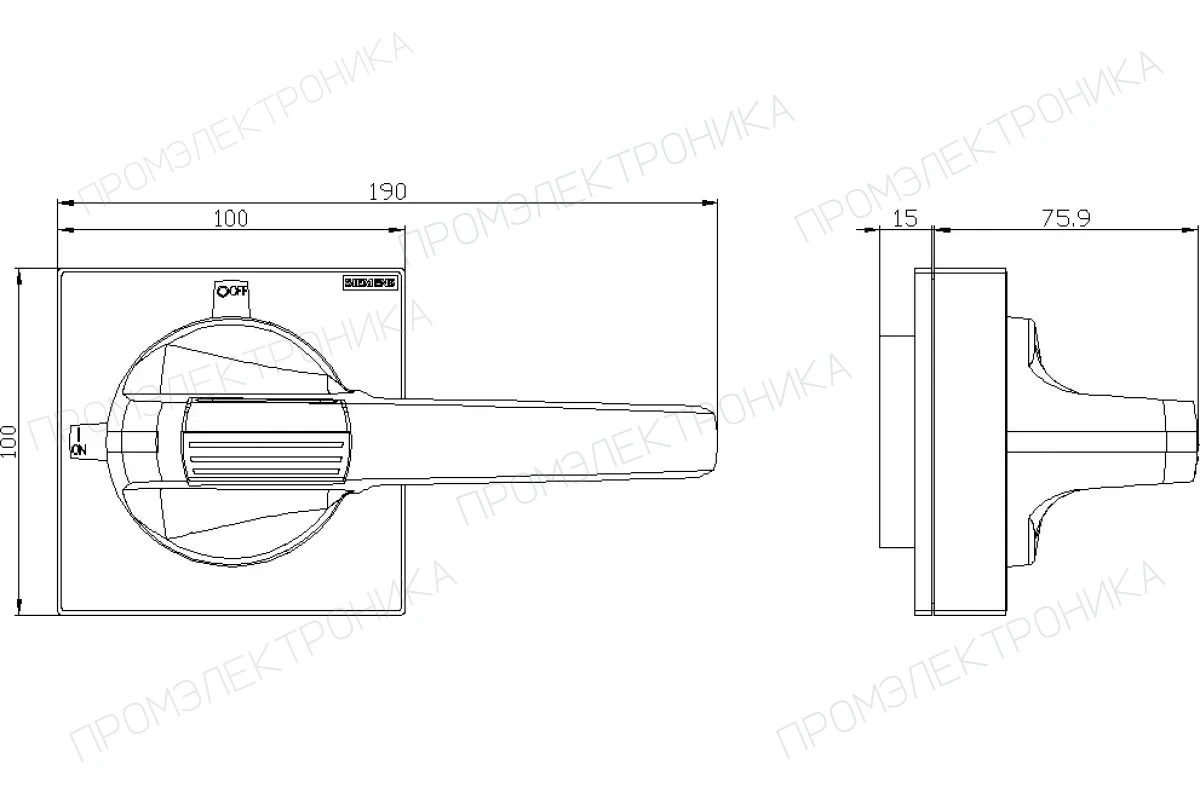 Siemens 8UD1841-2AE01 — РУЧКА С НАКЛ