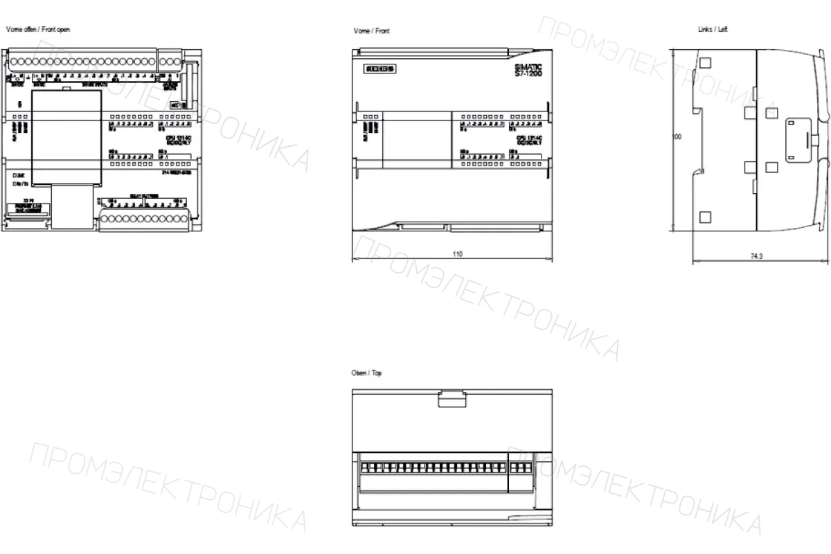 Siemens 6ES7212-1HE31-0XB0 — промышленный компонент