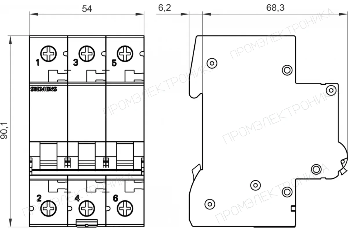 Siemens 5SL4306-8CC — компонент энергетического оборудования