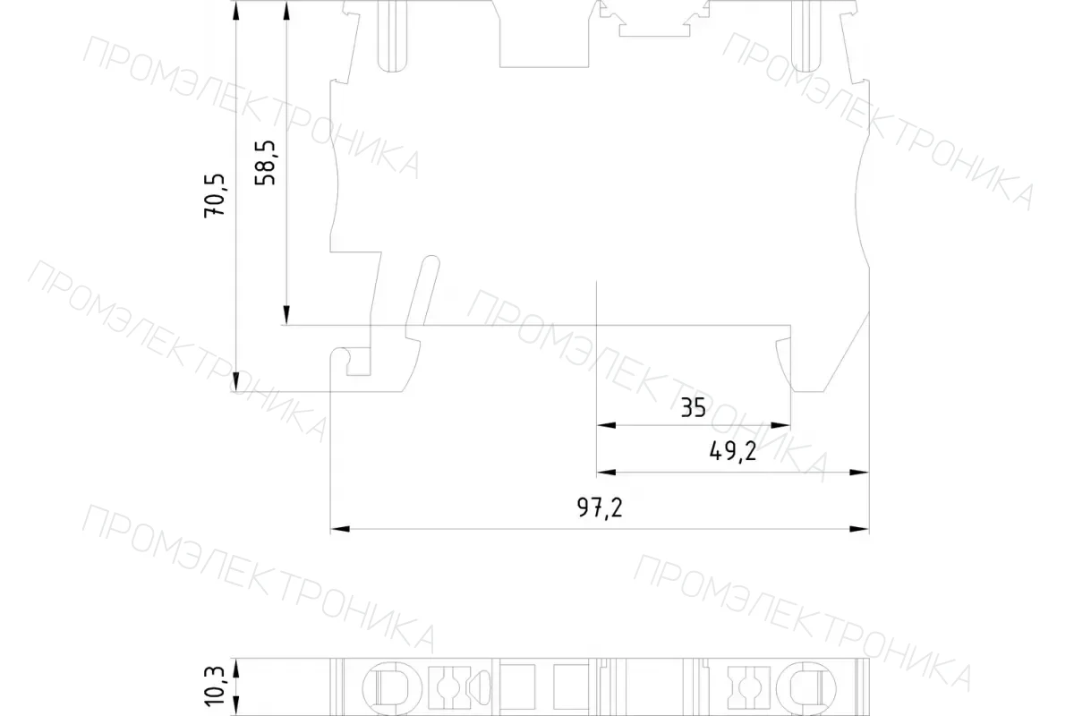 Siemens 8WH5100-3KF07 — Клеммы ALPHA FIX Combi 8WH5 со штыревыми контактными зажимами