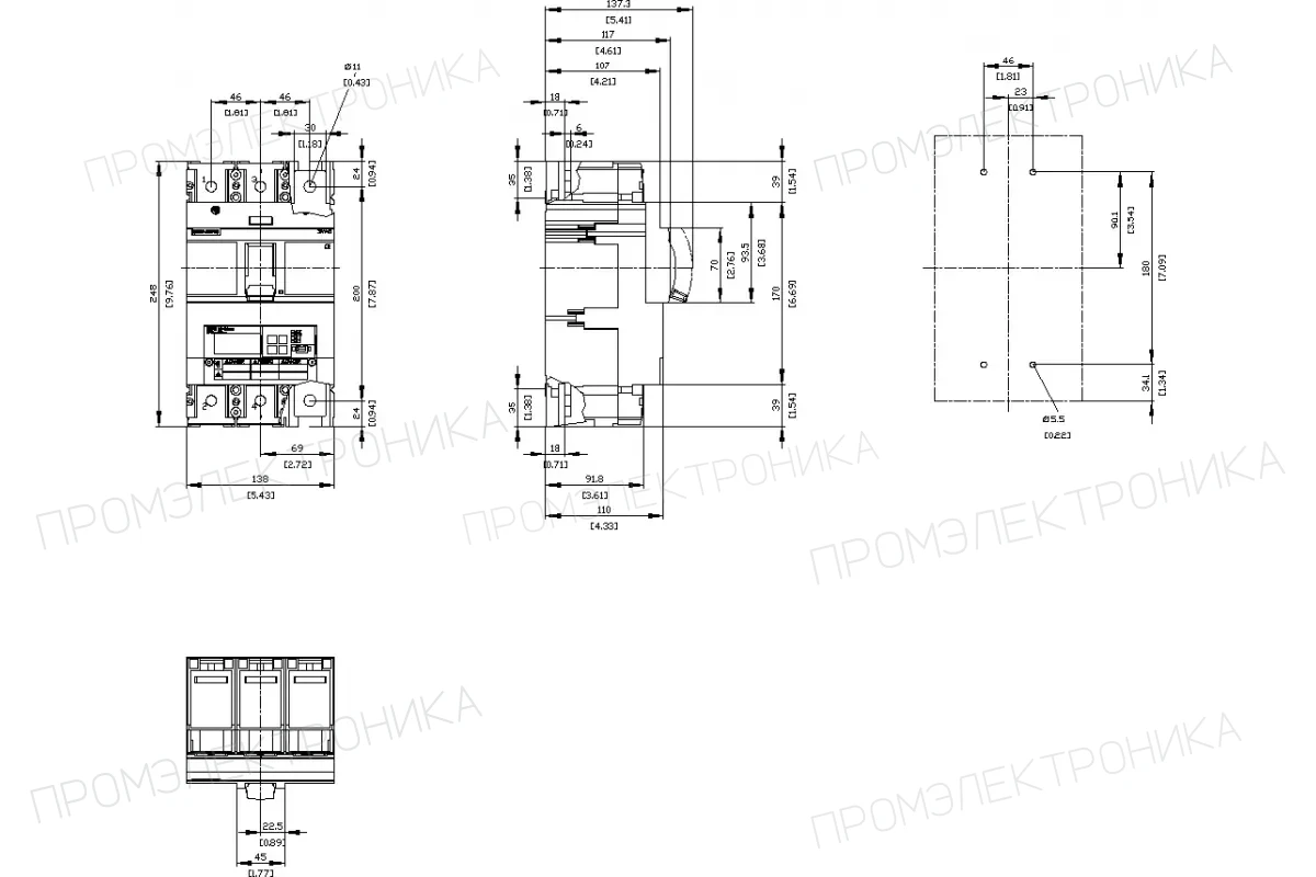 Siemens 3VA6440-7HL41-0AA0 — Автоматический выключатель