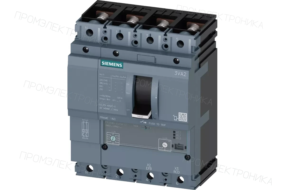 Siemens 3VA2110-5HK32-0AA0 — 3VA автоматические выключатели в литом корпусе до 250 A