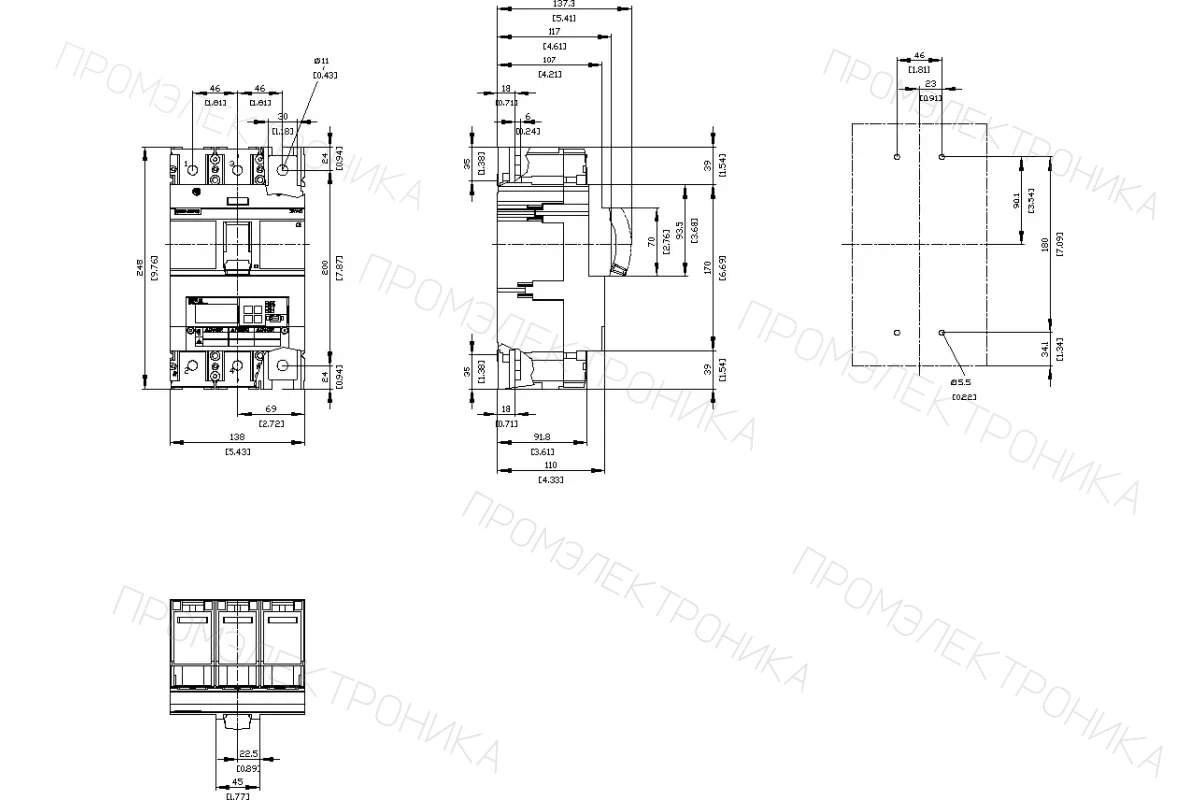 Siemens 3VA6325-5KQ31-0AA0 — Автоматический выключатель