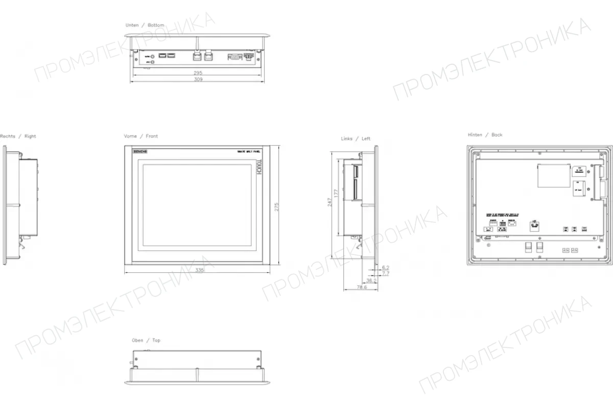 Siemens 6AV6643-0DD01-1AX1 — промышленный компонент