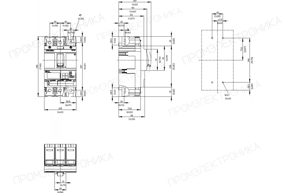 Siemens 3VA6110-5KM41-2AA0 — Автоматический выключатель