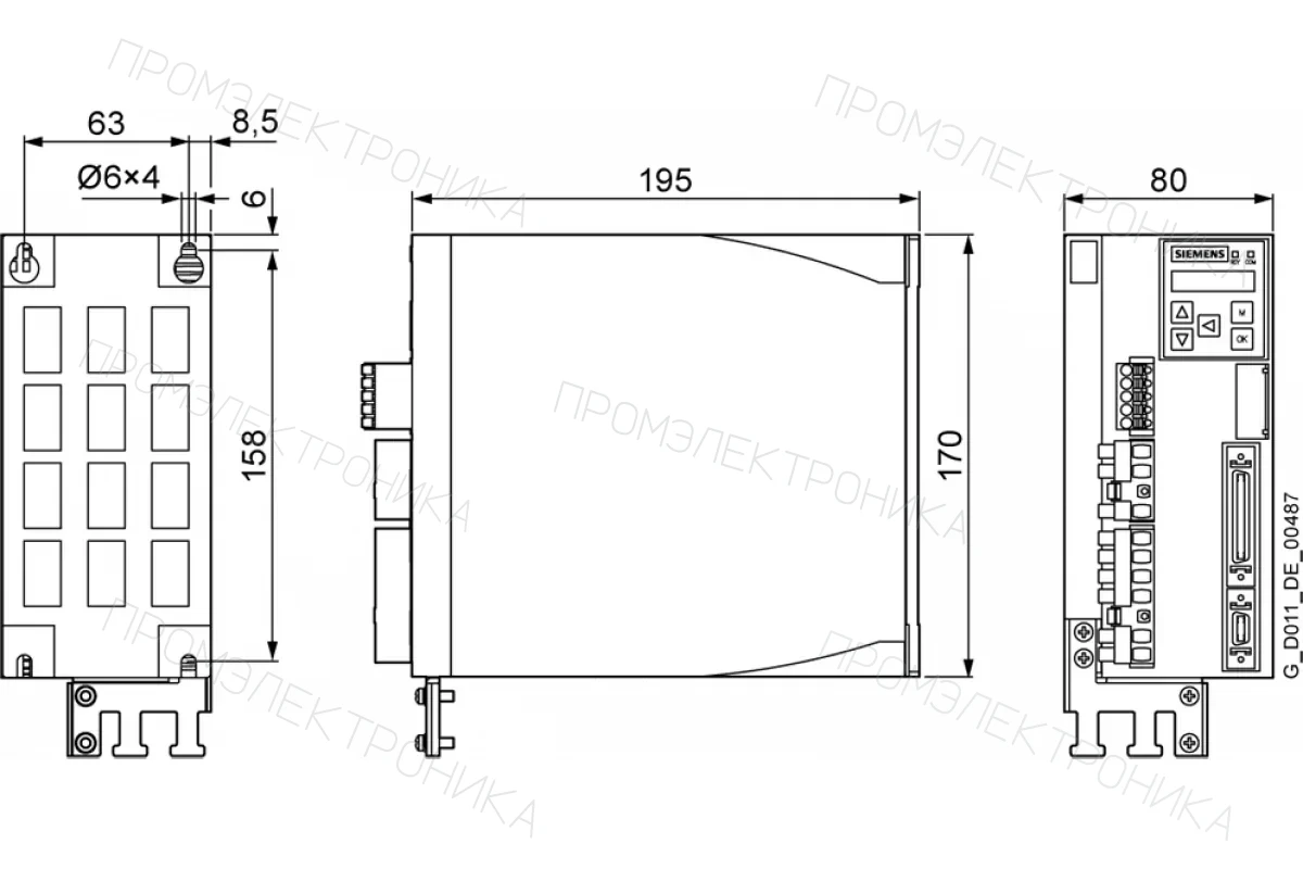 Siemens 6SL3210-5FB10-8UA0 — Sinamics v90 входное напряжение