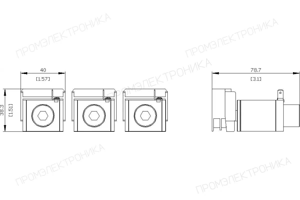 Siemens 3VA9373-0JF60 — Клемма для проводов круглого сечения