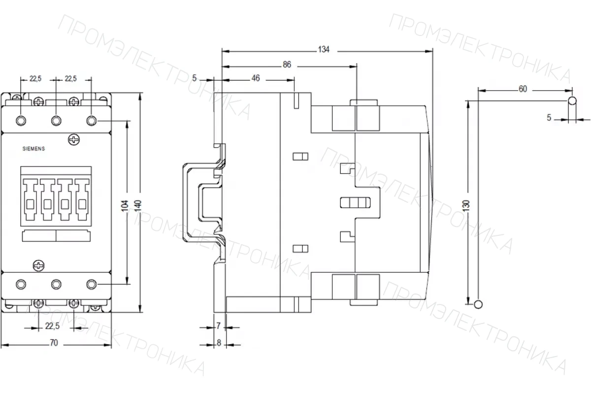 Siemens 3RT5044-1AG20 — Контактор переменного тока