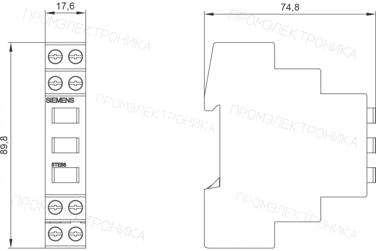Siemens 5TE6802 — Розетки 5TE6 8