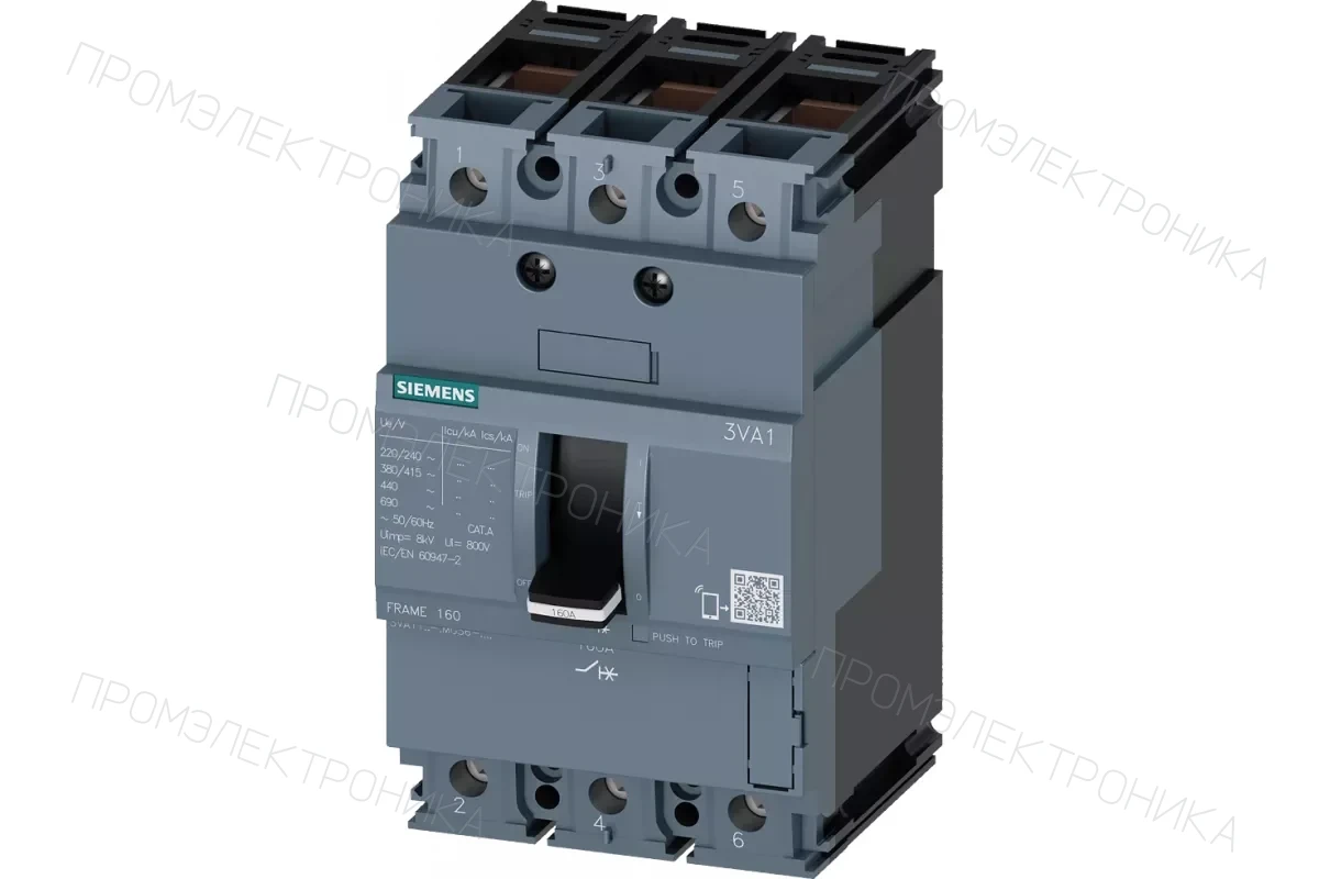 Siemens 3VA1181-5MG32-0AA0 — 3VA автоматические выключатели в литом корпусе до 250 A