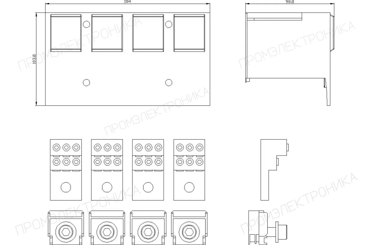 Siemens 3VA9374-0JB13 — Клемма для проводов круглого сечения