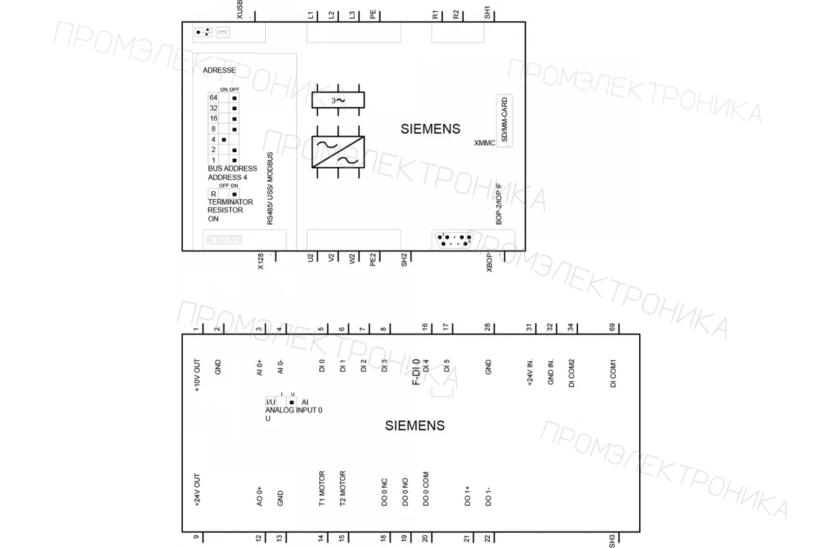 Siemens 6SL3210-1KE12-3AF1 — промышленный компонент