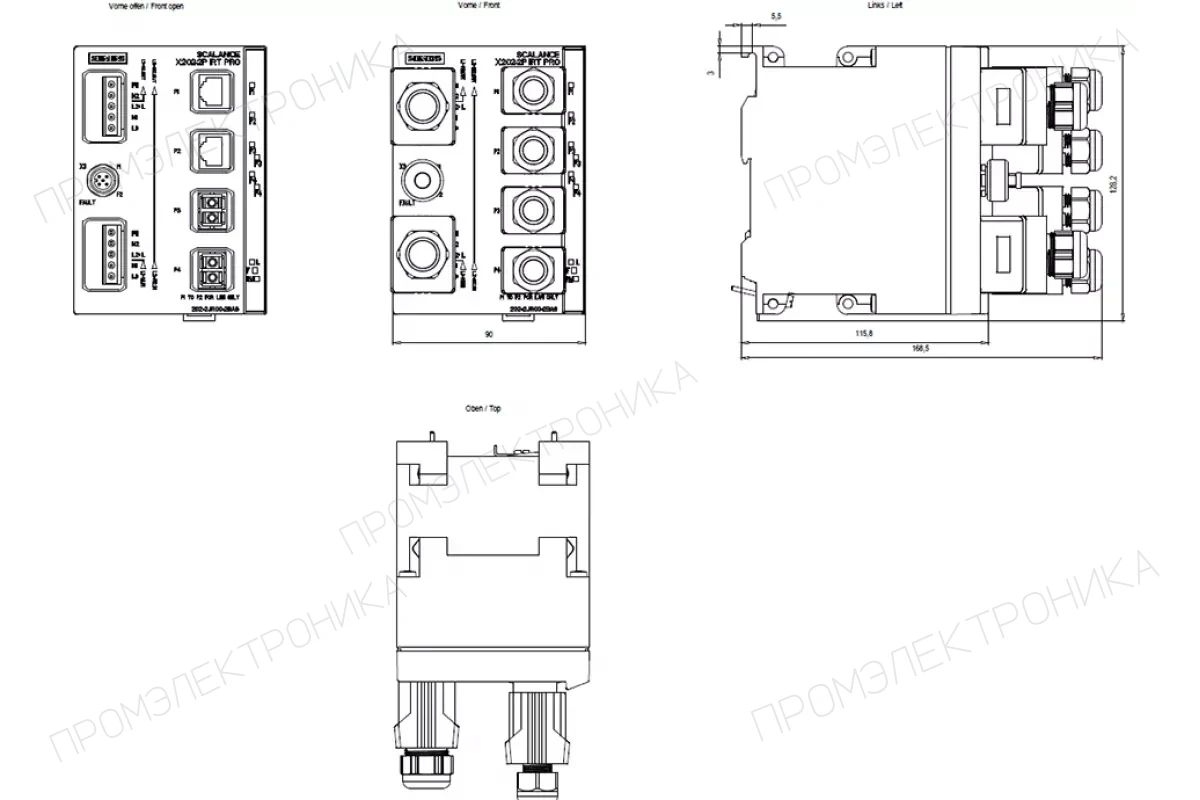Siemens 6GK5202-2BB00-2BA3 — Коммутаторы реального времени SCALANCE X-200IRT