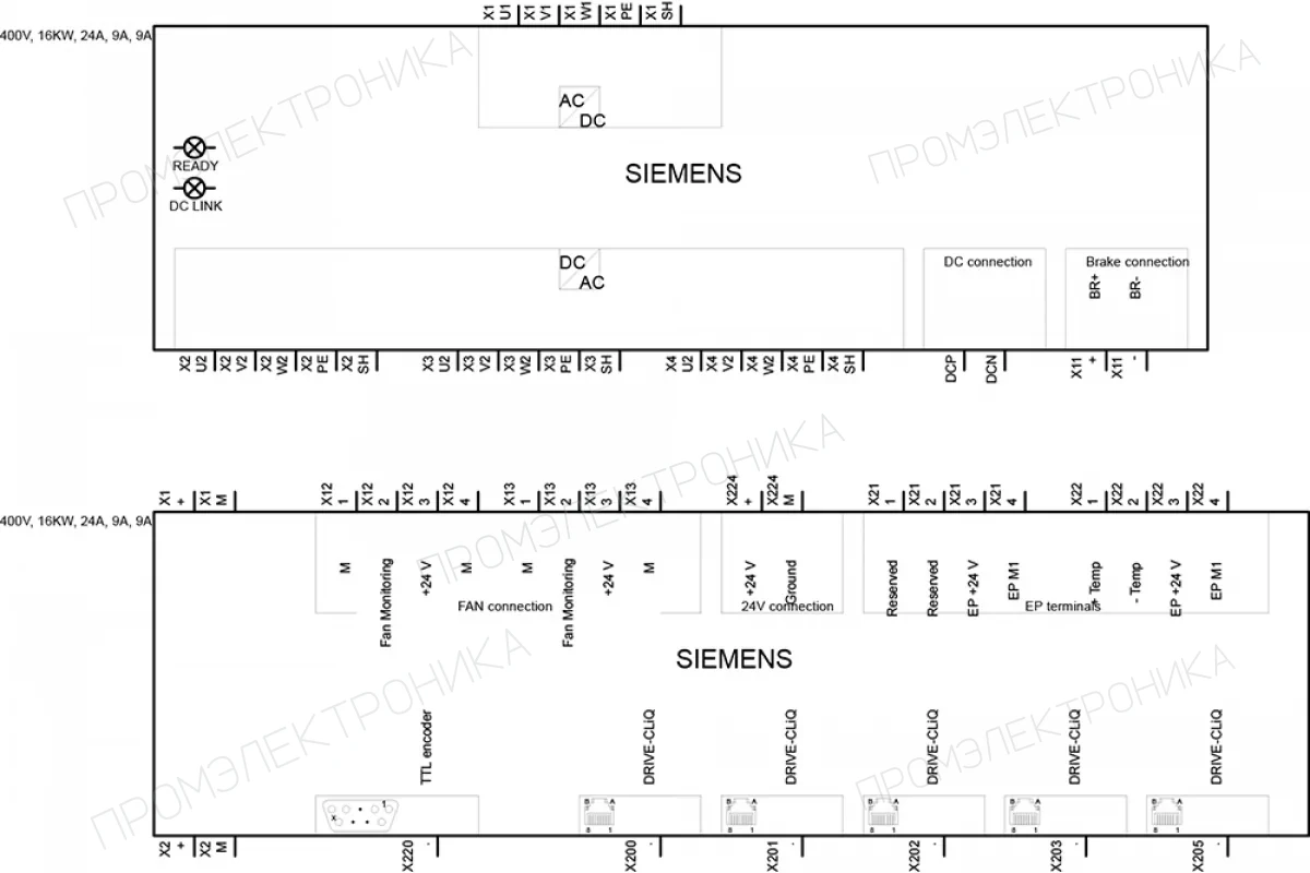 Siemens 6SL3120-1TE13-0AA4 — промышленный компонент