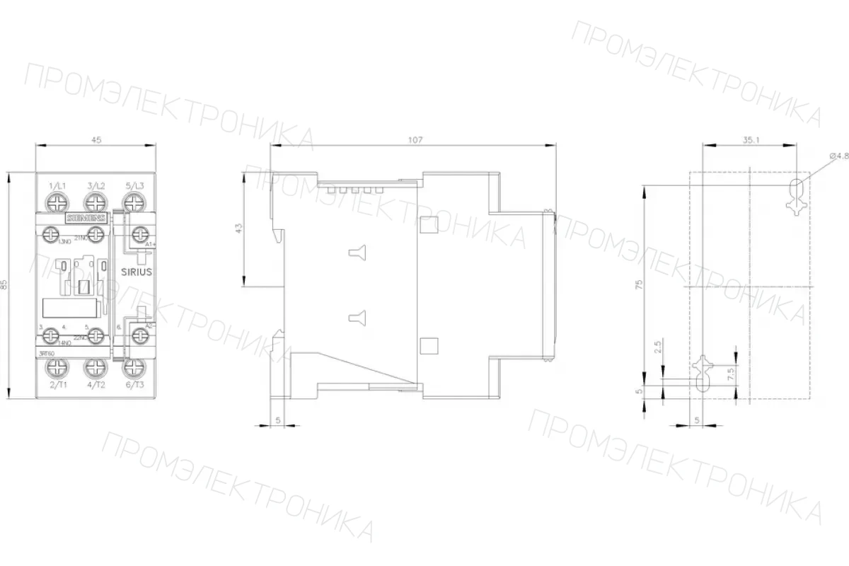 Siemens 3RT6026-1AG20 — Контактор AC