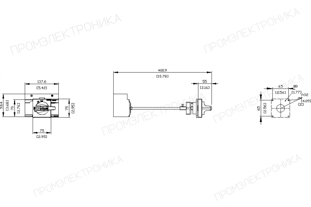 Siemens 3VA9447-0FK21 — Дверной поворотный привод стандарт мэк