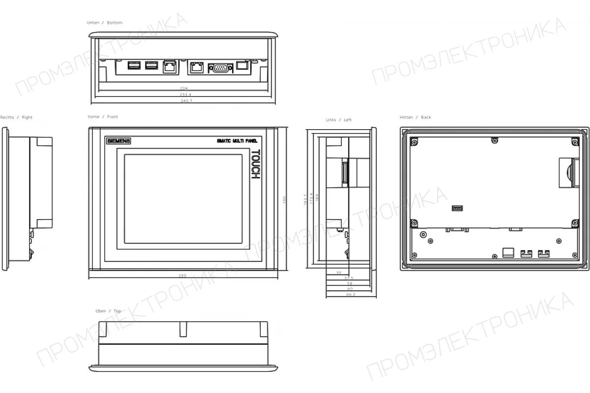 Siemens 6AV6643-0CB01-1AX1 — промышленный компонент
