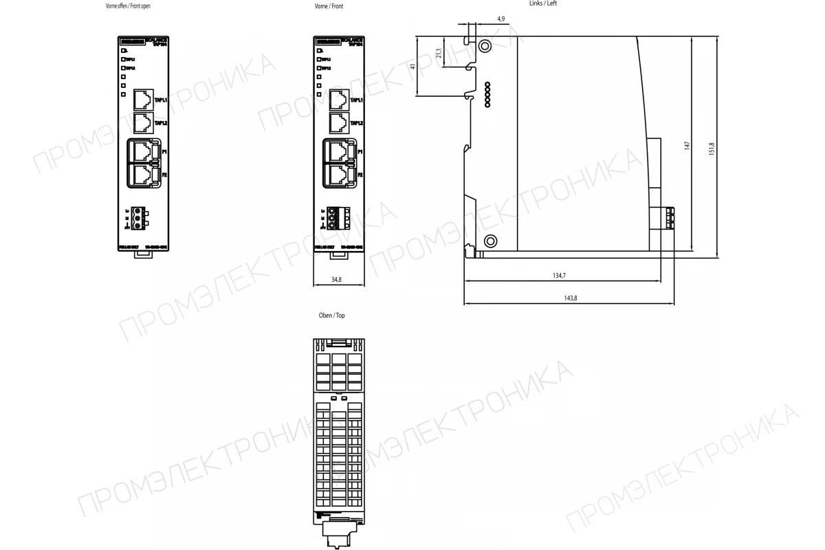 Siemens 6GK5008-0GA10-1AB2 — Неуправляемые коммутаторы SCALANCE XB-000