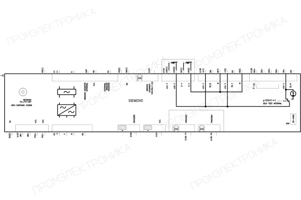 Siemens 6SL5310-1BE12-0DF0 — SINAMICS S210 входное напряжение