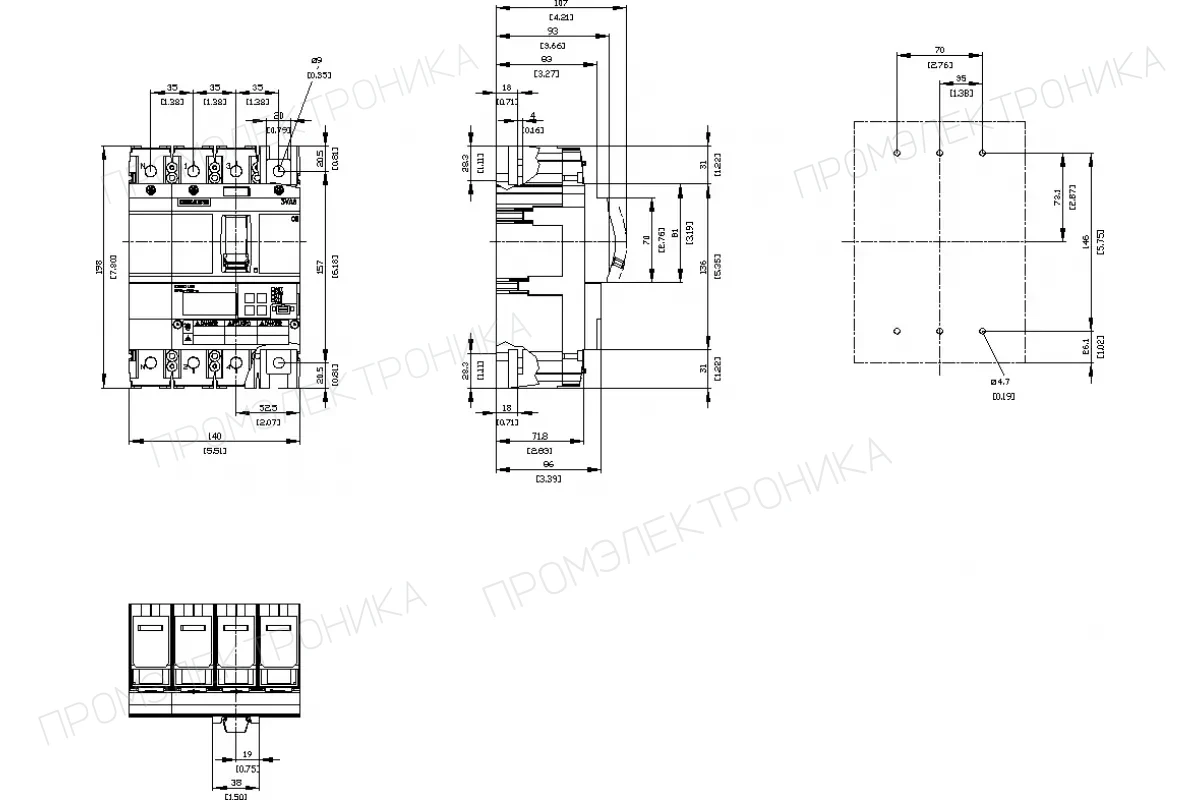 Siemens 3VA6110-5KQ31-2AA0 — Автоматический выключатель