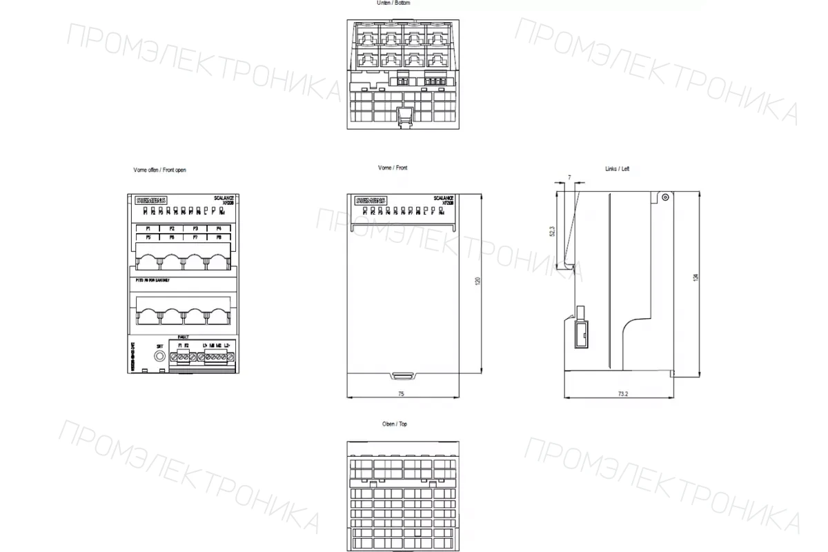 Siemens 6GK5206-2RS00-5AC2 — компонент промышленной автоматизации