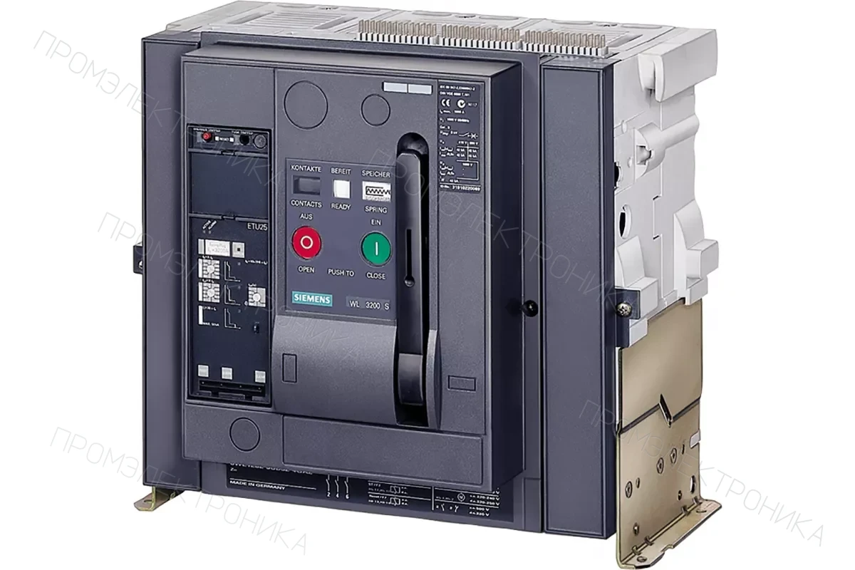 Siemens 3WL1225-2CB32-1AN2-Z T40 — Воздушный выключатель стационарный