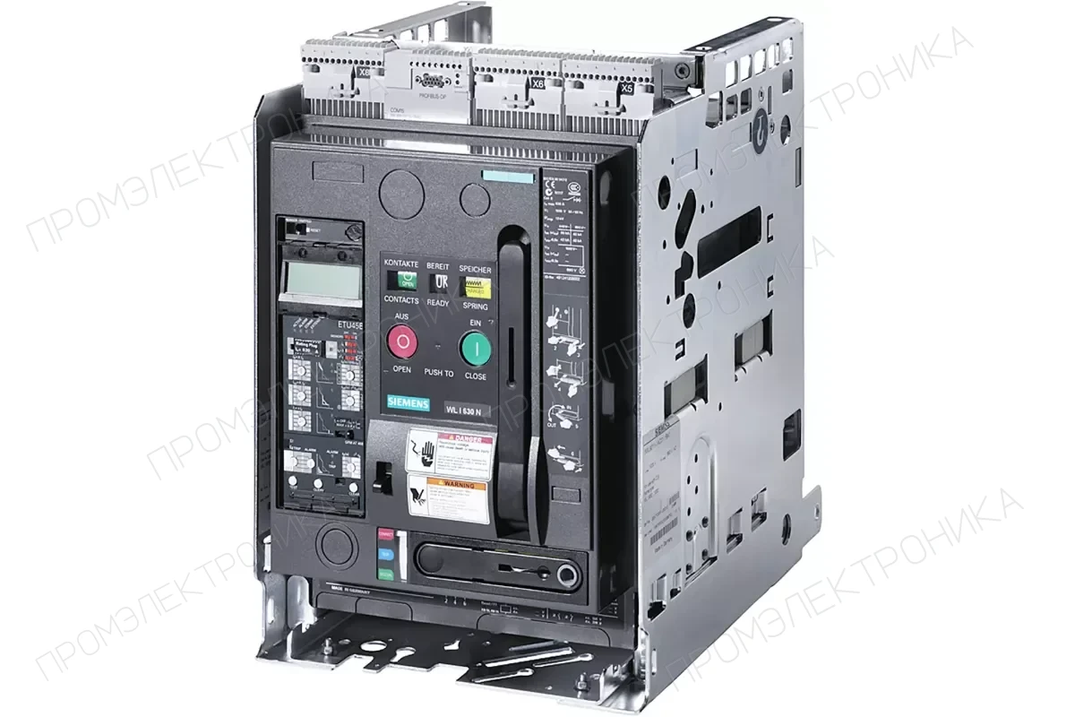 Siemens 3WL5110-3..31-.... — Автоматический выключатель стационарного исполнения опробован в соответствии с