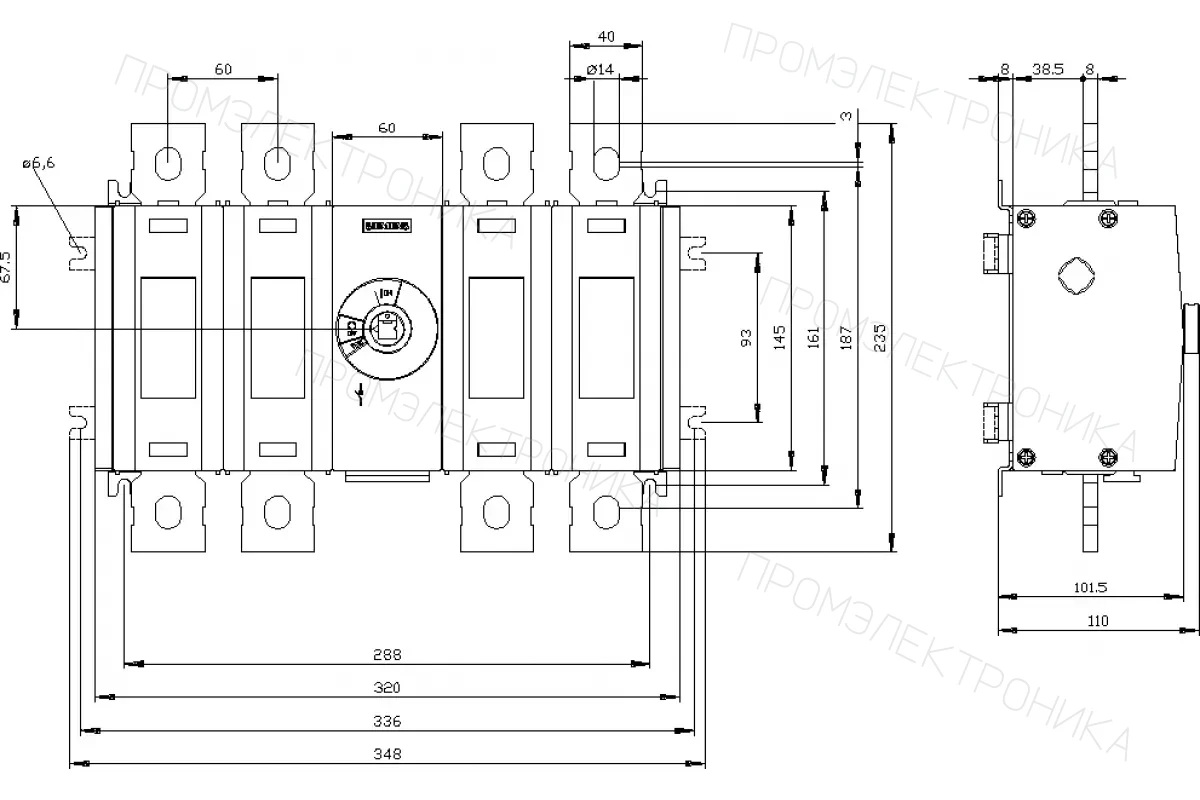 Siemens 3KD4434-0QE40-0 — Базовые блоки