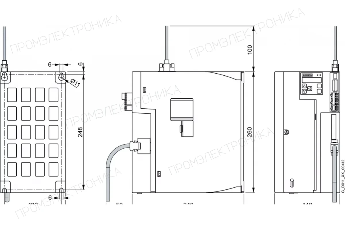 Siemens 6SL3210-5FE15-0UA0 — промышленный компонент