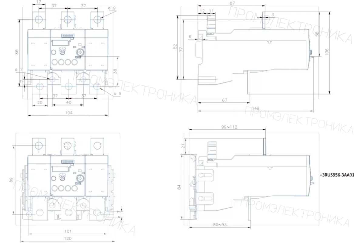 Siemens 3RU5156-3JB2 — промышленный компонент