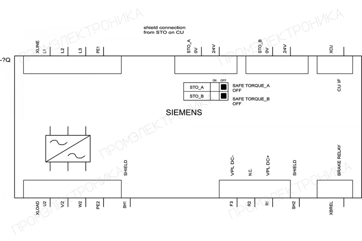Siemens 6SL3310-1PE33-0AA0 — Sinamics g120p силовой модуль