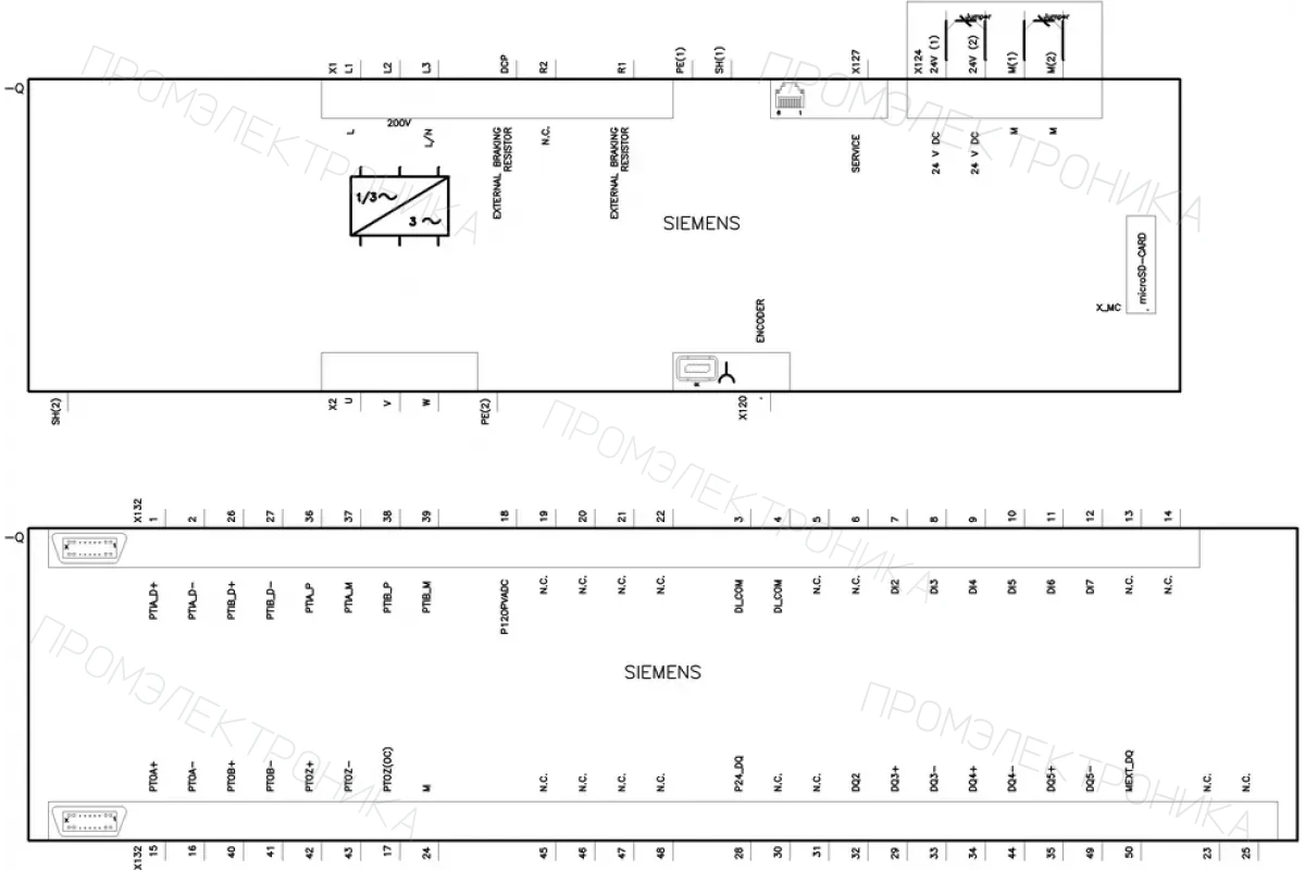 Siemens 6SL5568-0XX00-0AA0 — промышленный компонент