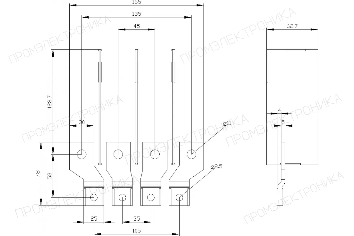 Siemens 3VA9254-0KB05 — Крышка клеммника расширен