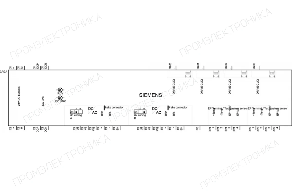 Siemens 6SL3121-2TE15-0AA4 — промышленный компонент