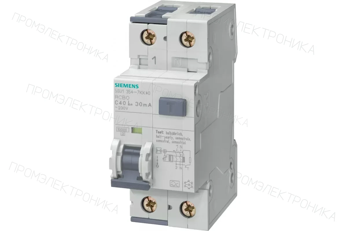 Siemens 5SU1353-1GV10 — Дифференциальные автоматические выключатели