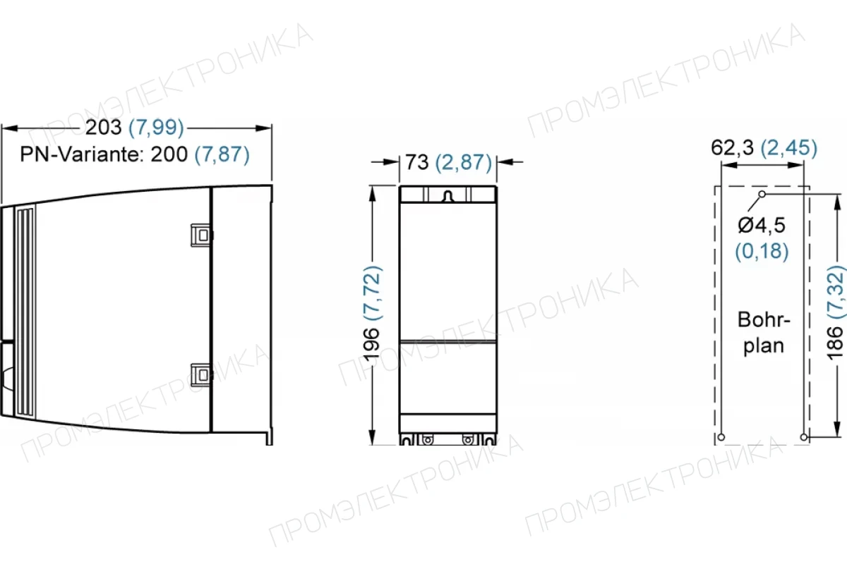 Siemens 6SL3210-1RH25-2AL0 — SINAMICS G120 модуль питания