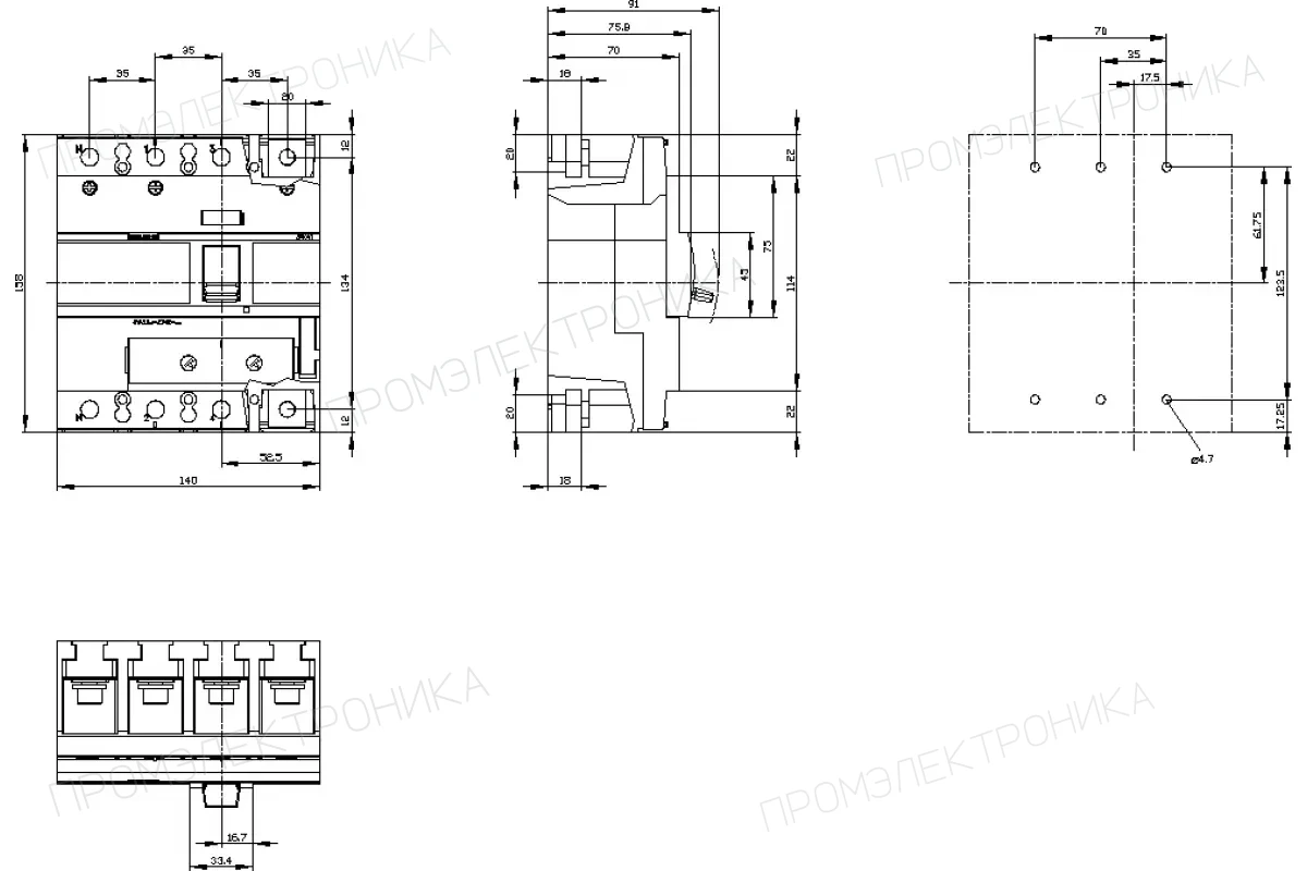 Siemens 3VA1220-4EF42-0AH0 — Выключатель в литом корпусе