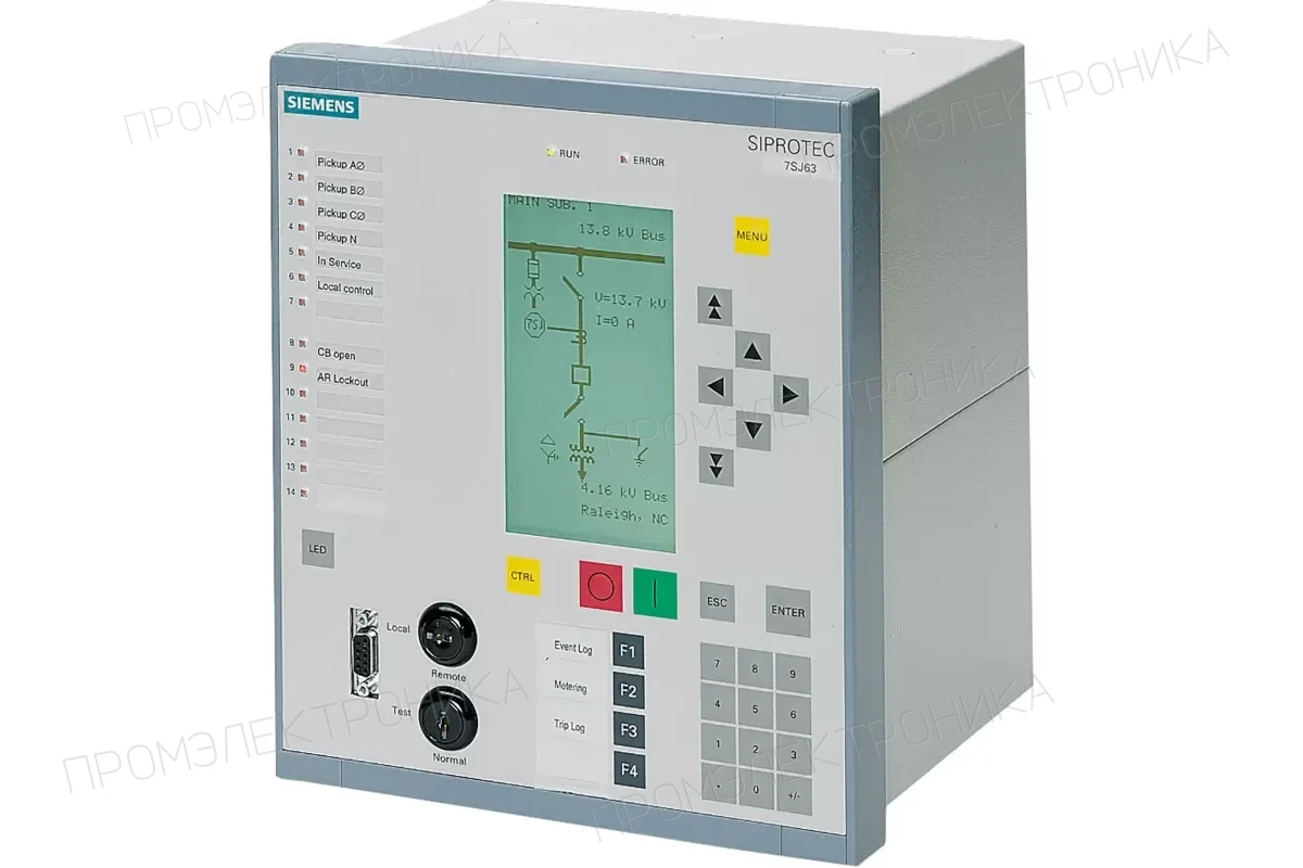Siemens 7SJ6215-6EB92-1FA0 L0S — SIPROTEC 7SJ62 - 4xI 3/4xU, текстовый или графический дисплей, направленная