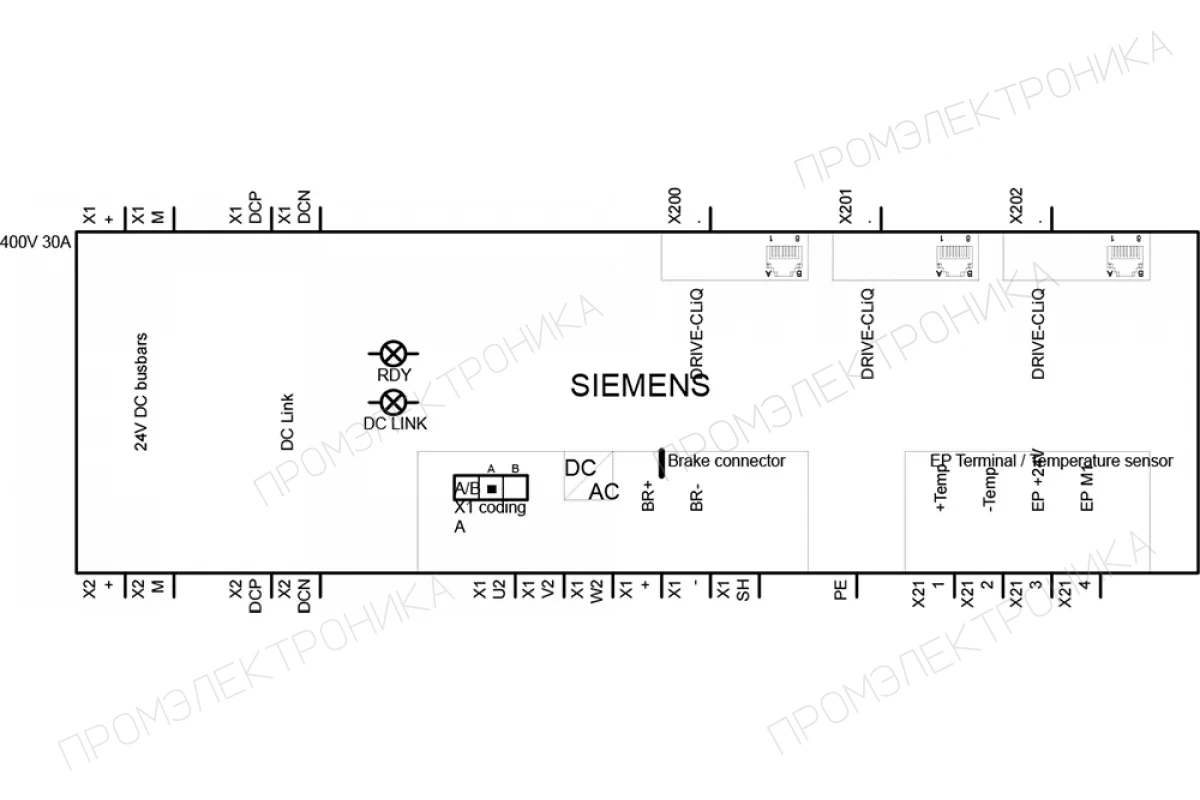 Siemens 6SL3120-1TE23-0AA1 — промышленный компонент