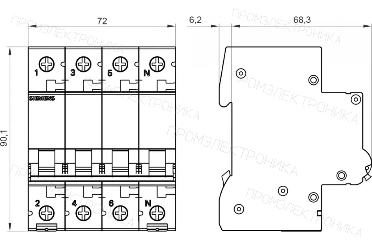 Siemens 5SL3606-7 — Основные устройства